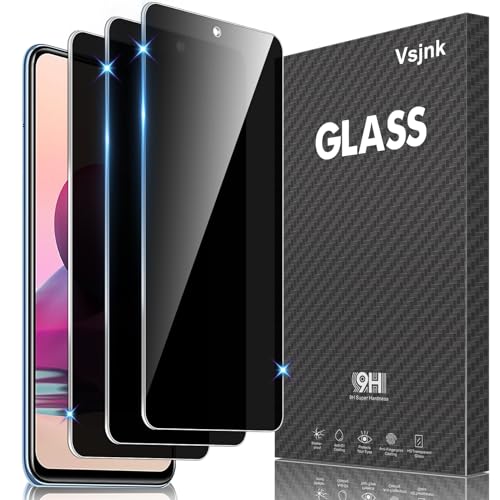 Vsjnk Anti-Spähen Sichtschutz für Xiaomi Redmi Note 10/Note 10S mit 3 Stück Privatsphäre Tempered Glass Folie 9H Panzer Schutz Glas HD Displayschutzfolie,kompatible mit Redmi Note 10 Vsjnk Anti-Spähen Sichtschutz für Xiaomi Redmi Note 10/Note 10S mit 3 Stück Privatsphäre Tempered Glass Folie 9H Panzer Schutz Glas HD Displayschutzfolie,kompatible mit Redmi Note 10 von Vsjnk