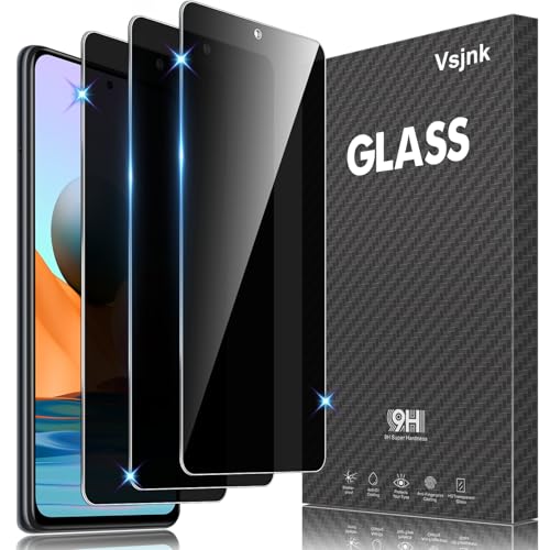 Vsjnk Anti-Spähen Sichtschutz für Xiaomi Redmi Note 10 Pro/Note 10 Pro Max mit 3 Stück Privatsphäre Tempered Glass Folie 9H Panzer Schutz Glas HD Displayschutzfolie,kompatible mit Redmi Note 10 Pro Vsjnk Anti-Spähen Sichtschutz für Xiaomi Redmi Note 10 Pro/Note 10 Pro Max mit 3 Stück Privatsphäre Tempered Glass Folie 9H Panzer Schutz Glas HD Displayschutzfolie,kompatible mit Redmi Note 10 Pro von Vsjnk