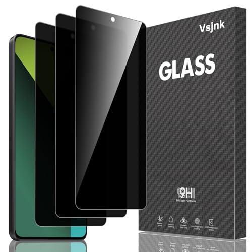 Vsjnk Bildschutzfolie für Redmi Note 13/Redmi Note 13 Pro/Poco M6 Pro, 3 Stück Hartglas 9H, Anti-Spähen Sichtschutz, Anti-Fingerabdruck, Wasserdicht, 6.67 Zoll, Glänzend Vsjnk Bildschutzfolie für Redmi Note 13/Redmi Note 13 Pro/Poco M6 Pro, 3 Stück Hartglas 9H, Anti-Spähen Sichtschutz, Anti-Fingerabdruck, Wasserdicht, 6.67 Zoll, Glänzend von Vsjnk