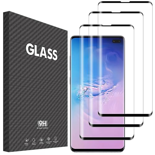 Vsjnk Screen Protector für Samsung Galaxy S10 Plus mit 3 Stück Panzer Schutz Glas 9H Härte Tempered Glass,Anti-Kratzen,Anti-Bläschen,HD Displayschutzfolie,kompatible mit Samsung S10 + von Vsjnk