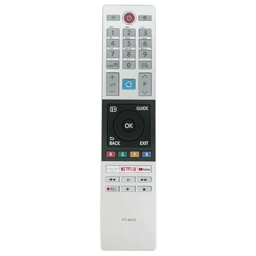Vsnetwork Ersatzfernbedienung CT-8543 kompatibel mit allen Toshiba Smart TV LCD LED FHD UHD XUHD Netflix Taste Youtube, keine Programmierung Vsnetwork Ersatzfernbedienung CT-8543 kompatibel mit allen Toshiba Smart TV LCD LED FHD UHD XUHD Netflix Taste Youtube, keine Programmierung von Vsnetwork