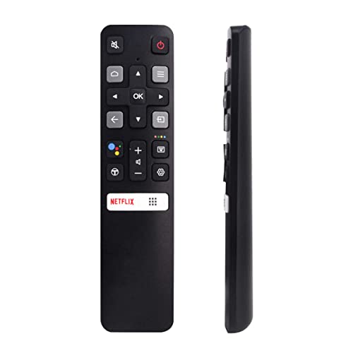 Vsnetwork RC802V FMR1 Ersatz Fernbedienung kompatibel mit TCL Android TV P8M P715 P615 Series 43P615 43P715 32S615 Smart LCD LED 3D HDTV Netflix-Taste, keine Programmierung, schwarz von Vsnetwork