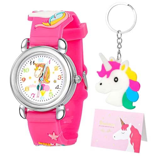 Vspek Kinderuhr Mädchen Kinder Armbanduhr Kinder Uhren für Mädchen Cute 3D Cartoon Mädchenuhr Silikon Stilvolle Uhrenarmband Kinderuhr für Mädchen ab 3-10 Jahre Mit Schlüsselanhänger und Grußkarte Vspek Kinderuhr Mädchen Kinder Armbanduhr Kinder Uhren für Mädchen Cute 3D Cartoon Mädchenuhr Silikon Stilvolle Uhrenarmband Kinderuhr für Mädchen ab 3-10 Jahre Mit Schlüsselanhänger und Grußkarte von Vspek