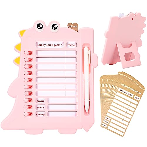 Vspek Dinosaurier Memo Checklist Board, Punch in Daily and weekly Plan Board with 14 Blank Paper,Chore & Exercise Chart Memo Checklist Boards, Standable, hangable Message Memo Board for Planning(Rosa) Vspek Dinosaurier Memo Checklist Board, Punch in Daily and weekly Plan Board with 14 Blank Paper,Chore & Exercise Chart Memo Checklist Boards, Standable, hangable Message Memo Board for Planning(Rosa) von Vspek