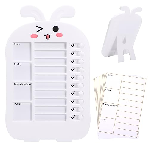 Vspek Kaninchen Memo Checklist Board, Punch in Daily and weekly Plan Board with 14 Blank Paper,Chore & Exercise Chart Memo Checklist Boards, Standable, hangable Message Memo Board Vspek Kaninchen Memo Checklist Board, Punch in Daily and weekly Plan Board with 14 Blank Paper,Chore & Exercise Chart Memo Checklist Boards, Standable, hangable Message Memo Board von Vspek