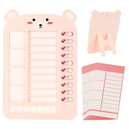 Vspek Memo Checklist Board, Punch in Daily and weekly Plan Board with 14 Blank Paper,Chore & Exercise Chart Memo Checklist Boards, Standable, hangable Message Memo Board for Home Travel Planning(Rosa) Vspek Memo Checklist Board, Punch in Daily and weekly Plan Board with 14 Blank Paper,Chore & Exercise Chart Memo Checklist Boards, Standable, hangable Message Memo Board for Home Travel Planning(Rosa) von Vspek