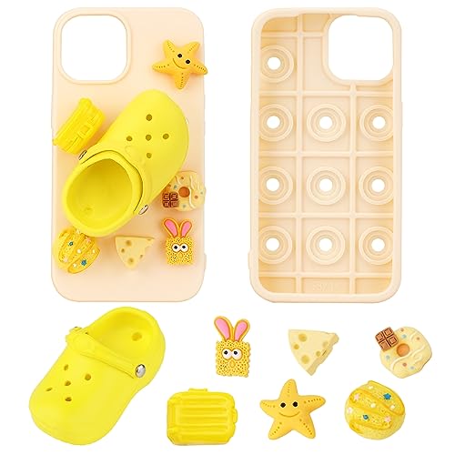 Vspek iPhone 13/14 Case Croc Weiches Silikon Case Abnehmbare Handytasche mit Einer höhlenartigen Schuhschnalle Stoßfest Kratzfestes Handy Case iPhone 13/14 Case Vspek iPhone 13/14 Case Croc Weiches Silikon Case Abnehmbare Handytasche mit Einer höhlenartigen Schuhschnalle Stoßfest Kratzfestes Handy Case iPhone 13/14 Case von Vspek