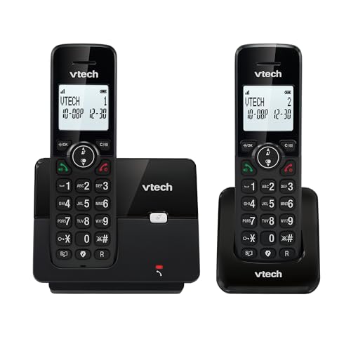 VTECH CS2001 Schnurloses DECT-Telefon mit 2 Mobilteilen für zu Hause, mit Blocker für unerwünschte Anrufe, Lange Reichweite zuverlässig bis zu 300 m, Anrufer-Identifikation VTECH CS2001 Schnurloses DECT-Telefon mit 2 Mobilteilen für zu Hause, mit Blocker für unerwünschte Anrufe, Lange Reichweite zuverlässig bis zu 300 m, Anrufer-Identifikation von Vtech