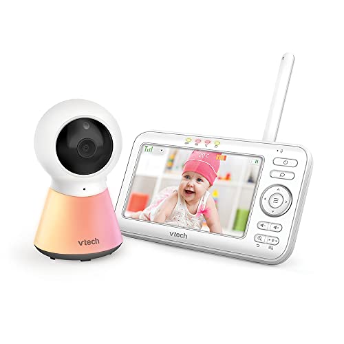 VTech - BM5254 – Indoor – Babyphone Video Color Night Light – 720p – Display 5 Zoll – Nachtlicht und Wiegenlieder – Version FR von Vtech