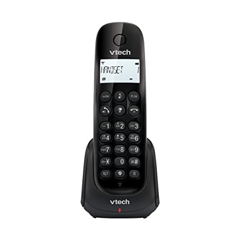 VTech CS1450 DECT Schnurloses Telefon mit Anrufbeantworter, Freisprecheinrichtung, Anrufersperre, Anrufererkennung/Anklopffunktion, Hintergrundbeleuchtetem Display, ECO Modu, Störanrufblocker, Schwarz von Vtech