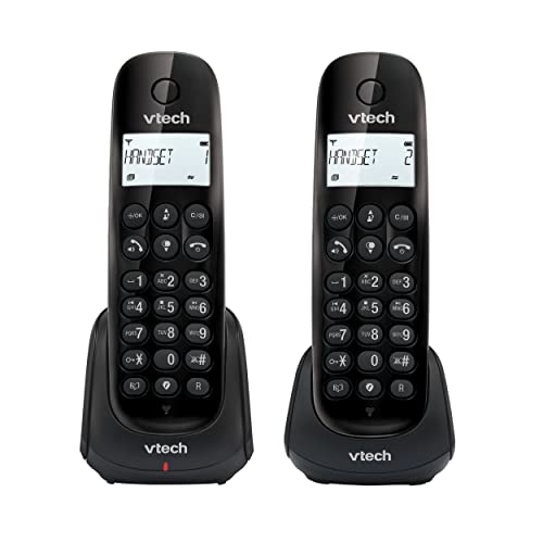 VTech CS1451 DECT Telefon Schnurlos 2 mobilteile mit Anrufbeantworter, Freisprechfunktion, Anrufersperre, Anrufererkennung/Anklopffunktion, Hintergrundbeleuchtetem Display, ECO Modus Geringe Strahlung von Vtech