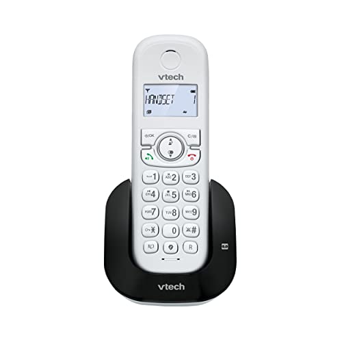 VTech CS1550 DECT Schnurloses Telefon mit Anrufbeantworter, innovativer Ladestation, ECO Modus, Anrufererkennung/Anklopffunktion, Freisprecheinrichtung, hintergrundbeleuchtetem Display und Tastatur von Vtech