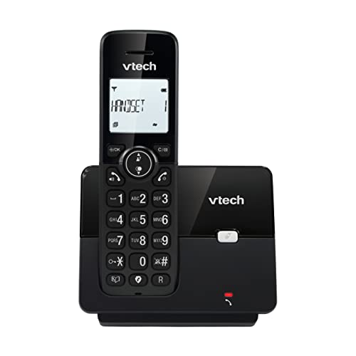 VTech CS2000 schnurloses Telefon, ECO+ Modus, Festnetztelefon, schwarz, Anrufsperre, Freisprechfunktion, große Tasten, zwei Zeilen Display von Vtech