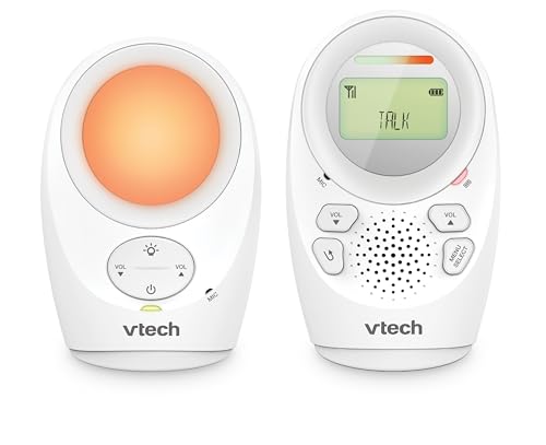 VTech DM1211 Audio-Babyphone, große Reichweite, Babyphone mit 2-Wege-Talk, Geräuschpegelanzeige, Temperatursensor, beruhigende Geräusche, Elterneinheit Gürtelclip VTech DM1211 Audio-Babyphone, große Reichweite, Babyphone mit 2-Wege-Talk, Geräuschpegelanzeige, Temperatursensor, beruhigende Geräusche, Elterneinheit Gürtelclip von Vtech