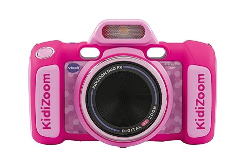 VTech KidiZoom Duo FX Kinderkamera mit Farbbildschirm, 8MP, Fotos, Selfies & Videos, AR-Filter, 20 Spiele, 75 Foto- und Videoeffekte, Filter & Rahmen, für Kleinkinder ab 3, 4, 5, 6, 7 Jahren, Rosa von Vtech