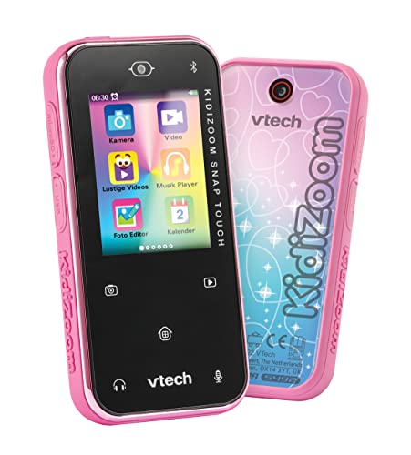 VTech KidiZoom Snap Touch pink – Kinderkamera im Smartphone-Format mit Touchscreen, Bluetooth, Selfie- und Videofunktion, Effekten und vielem mehr – Für Kinder von 6-12 Jahren von Vtech