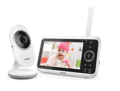 Vtech VM350 Babyphone with Camera, 5 Inch Video Babyphone with Camera LCD Colour Screen and Night Vision Function with Intercom Function, Lullabies and Sounds Vtech VM350 Babyphone with Camera, 5 Inch Video Babyphone with Camera LCD Colour Screen and Night Vision Function with Intercom Function, Lullabies and Sounds von Vtech