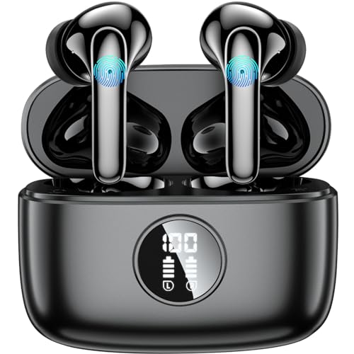 Bluetooth Kopfhörer, Kopfhörer Kabellos Bluetooth In Ear 5.3 Kabellose Kopfhörer mit 4 Mic, 2023 Neue ENC Noise Cancelling Wireless Earbuds 48H Tiefer Bass, IP7 Wasserdicht Ohrhörer LED-Anzeige USB-C… von Vtkp