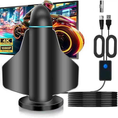 DVB-T2 TV Antenne,Zimmerantenne für Fernseher,DVB-T Antennen Großer Reichweite und 360° Empfang,Digitale TV Antenne mit Verstärker, Unterstützt 4K 1080p Alle TV-Geräte DVB-T2 TV Antenne,Zimmerantenne für Fernseher,DVB-T Antennen Großer Reichweite und 360° Empfang,Digitale TV Antenne mit Verstärker, Unterstützt 4K 1080p Alle TV-Geräte von Vtkp