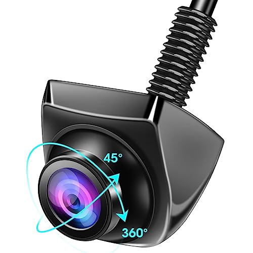 AHD 1080P Rückfahrkamera Auto Rückfahrkamera mit 360°+45° Einstellbares Objektiv Kabel Rückfahrkamera 170° Weitwinkel Universal NTSC Rückkamera Unterstützt 12–24V Frontkamera Auto für Vans LKW von Vtopek