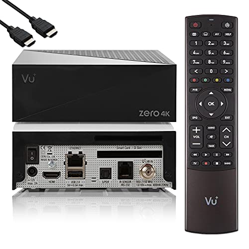 VU Zero 4K - UHD HDR Sat Receiver mit 1x DVB-S2X Tuner, E2 Linux Smart Receiver, YouTube, CI + Kartenleser, HbbTV Mediathek, USB PVR Funktion + EasyMouse HDMI-Kabel VU Zero 4K - UHD HDR Sat Receiver mit 1x DVB-S2X Tuner, E2 Linux Smart Receiver, YouTube, CI + Kartenleser, HbbTV Mediathek, USB PVR Funktion + EasyMouse HDMI-Kabel von VU+