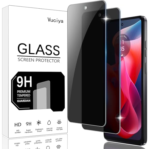 Vuciya Pack of 2 Privacy Full Sichtschutz for Motorola Moto G24 / G24 Power Screen Protector,Anti-Kratzen,Anti-Bläschen,9H Schutzfolie Panzer schutz,Anti-Spy Protection Tempered Glass for Moto G24 von Vuciya