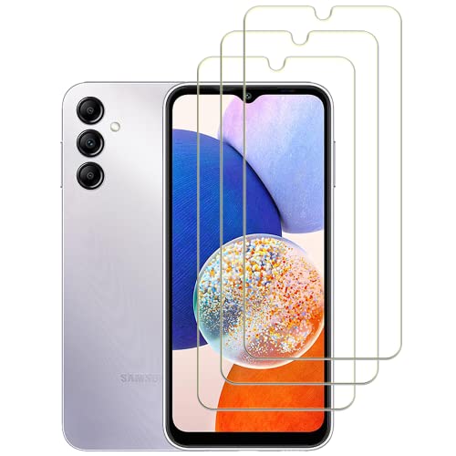 Vuciya [Pack of 3 Pieces Protective Film for Samsung Galaxy A14 Tempered Glass，9H Hardness，HD Clear，Fingerprint Sensor Compatible，Bubble-Free，Compatible with Galaxy A14 von Vuciya