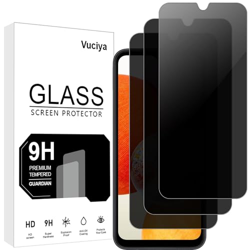Vuciya[Pack of 3 Privacy Full Screen Screen Protector for Samsung Galaxy A14 4G / A14 5G Tempered Glass [9H Hardness] Anti-Spy Armoured Protection Glass Film for Galaxy A14 von Vuciya