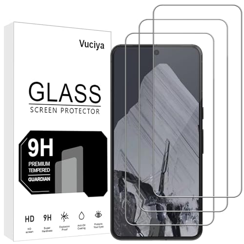 Vuciya Pack of 3 Screen Protector kompatibel mit Google Pixel 8 Pro panzerglas,9H Härte Schutzfolie,Anti-Kratzen, Anti-Bläschen,for Google Pixel 8 Pro von Vuciya