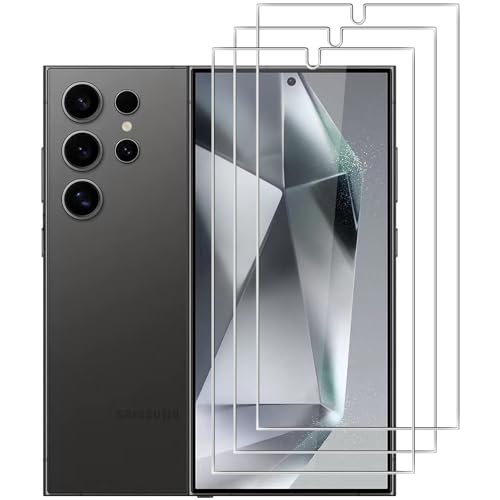 Vuciya Pack of 3 Screen Protector kompatibel mit Samsung Galaxy S24 Ultra panzerglas,Fingerprint Recognition,9H Härte Schutzfolie,Anti-Kratzen,Anti-Bläschen,for Samsung S24 Ultra 5G von Vuciya