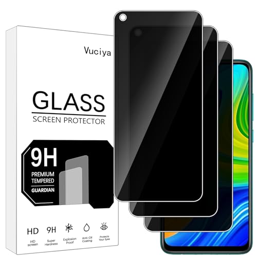 Vuciya [Pack of 3 Privacy Full Screen Screen Protector kompatibel mit Xiaomi Redmi Note 9 Tempered Glass,9H Schutzfolie,Anti-Spy Armoured Protection for Redmi Note 9 Vuciya [Pack of 3 Privacy Full Screen Screen Protector kompatibel mit Xiaomi Redmi Note 9 Tempered Glass,9H Schutzfolie,Anti-Spy Armoured Protection for Redmi Note 9 von Vuciya