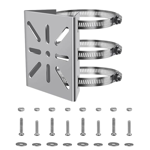 Vueinrg Masthalterung Universal Vertikale Stangenhalterung mit 3 Verstellbaren Klemmen Kamera Halterung für Überwachungskamera Bühnenleuchten Sonnenkollektoren CCTV-Kameras Vueinrg Masthalterung Universal Vertikale Stangenhalterung mit 3 Verstellbaren Klemmen Kamera Halterung für Überwachungskamera Bühnenleuchten Sonnenkollektoren CCTV-Kameras von Vueinrg
