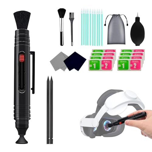 Kameraobjektiv-Reinigungsset | Multifunktionales Mikrofaser-Reinigungstuch für VR – einfacher Objektivreiniger, professioneller Brillenreiniger, schnelle Mikrofasertücher für Rift S, AR, VR Headset von Vuggdt