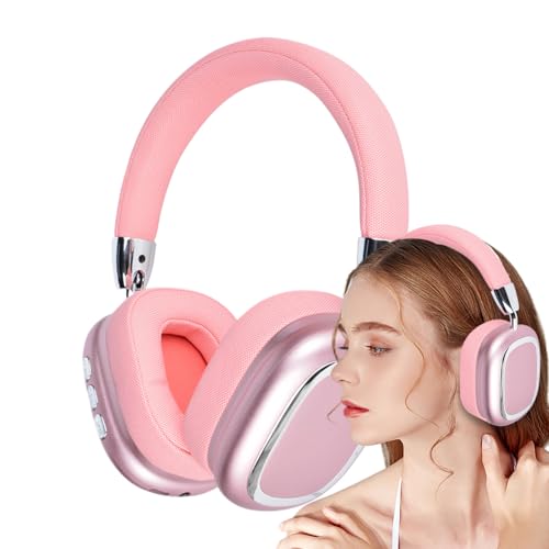 Vuggdt Kabellose Kopfhörer mit Mikrofon, Stereo-Sound, Overhead-Kopfhörer, kabellos, lange Akkulaufzeit, Headset für Zuhause, Reisen, Geschäftsreisen, Camping, Urlaub von Vuggdt