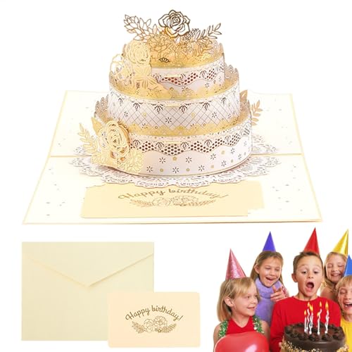 Vuggdt Pop-Up-Geburtstagskarte, Pop-Up-Grußkarte, Folienprägung, Andenken, Sammlerstück, Schreibwaren, beschreibbar für Ehefrau, Mutter, Vater Vuggdt Pop-Up-Geburtstagskarte, Pop-Up-Grußkarte, Folienprägung, Andenken, Sammlerstück, Schreibwaren, beschreibbar für Ehefrau, Mutter, Vater von Vuggdt