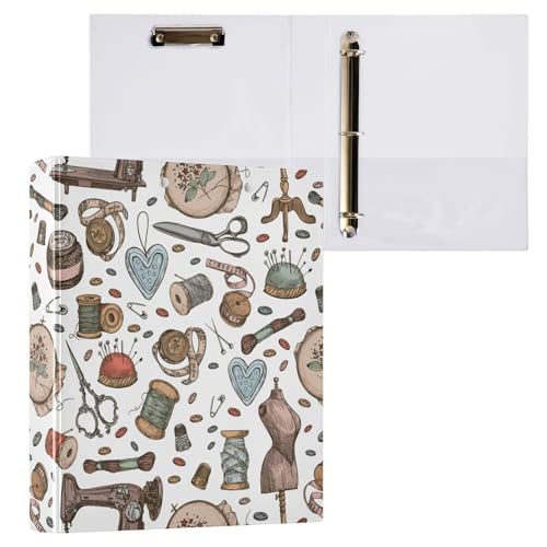 Vuiyean Handzeichner, Retro-Nähbedarf, 3,8 cm, Ordner mit Klemmbrett und Taschen, Hardcover-Ordner, 3 Ringe, strapazierfähig, großer Aktenordner für Büro, Schulbedarf, hält 200 Blatt Vuiyean Handzeichner, Retro-Nähbedarf, 3,8 cm, Ordner mit Klemmbrett und Taschen, Hardcover-Ordner, 3 Ringe, strapazierfähig, großer Aktenordner für Büro, Schulbedarf, hält 200 Blatt von Vuiyean