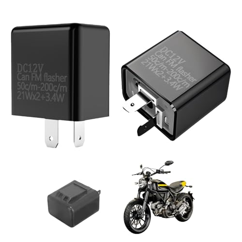 2 Pin LED Blinkrelais LED 12V, LED Blinker Relais für Motorrad Roller Fahrrad, Einstellbares Blinkerrelais mit Automatischem Verpolungsschutz, Überlastschutz, Kompatibel mit Aprilia Honda Yamaha 2 Pin LED Blinkrelais LED 12V, LED Blinker Relais für Motorrad Roller Fahrrad, Einstellbares Blinkerrelais mit Automatischem Verpolungsschutz, Überlastschutz, Kompatibel mit Aprilia Honda Yamaha von Vulcyxa