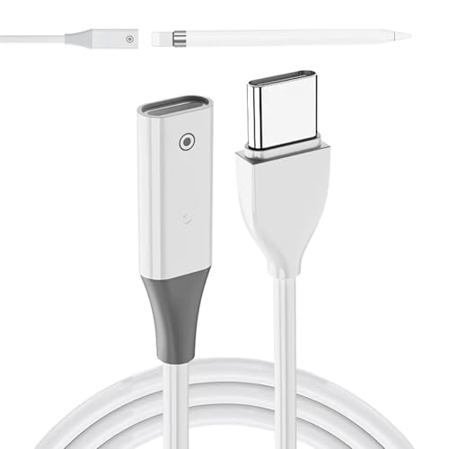 Ladekabel für Apple Pencil 1, Adapter für Apple Pencil 1 USB C, Adapter für Apple Pen, langlebiger Ladeanschluss, kompakt, kompatibel mit iPencil 1 Gen, sicheres schnelles Laden, 1 m Ladekabel für Apple Pencil 1, Adapter für Apple Pencil 1 USB C, Adapter für Apple Pen, langlebiger Ladeanschluss, kompakt, kompatibel mit iPencil 1 Gen, sicheres schnelles Laden, 1 m von Vulcyxa