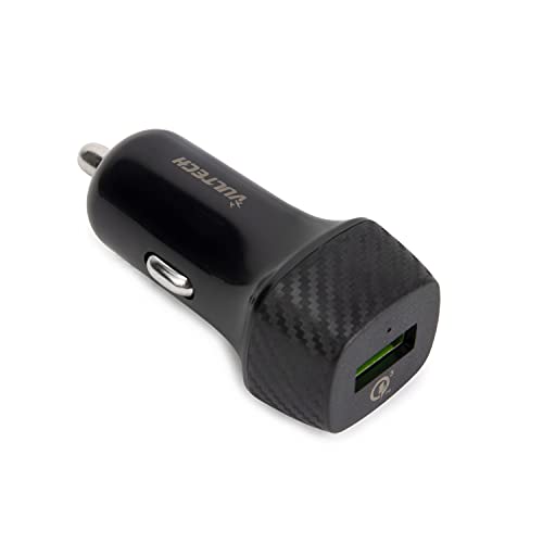 Vultech Auto-Ladegerät CA-1Q, 18 W, USB-Port, Quick Charge 3.0, mit maximaler Ladegeschwindigkeit, kompatibel mit iPhone XR/XS/X/8/7/6, iPad, Samsung Galaxy, Huawei, Xiaomi und mehr von Vultech