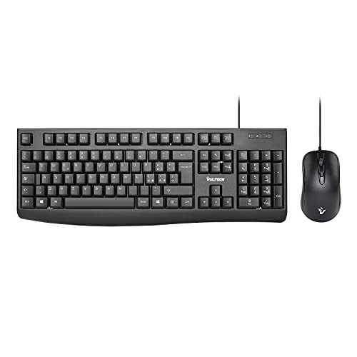 Vultech KM-821 USB-Tastatur und Maus, ergonomisches Design, italienisches Layout, numerische Tastatur, leise Tasten, 160 cm Kabel, kompatibel mit Windows, Linux und Mac, Schwarz. Vultech KM-821 USB-Tastatur und Maus, ergonomisches Design, italienisches Layout, numerische Tastatur, leise Tasten, 160 cm Kabel, kompatibel mit Windows, Linux und Mac, Schwarz. von Vultech