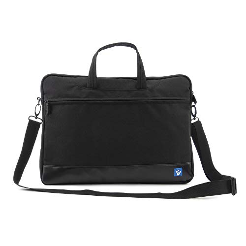 Vultech Notebook-Tasche SC-1560, 39,6 cm (15,6 Zoll), Slim mit gepolstertem Laptop-Fach, Griffe und Außentasche, Abnehmbarer und Verstellbarer Schultergurt, Schwarz von Vultech