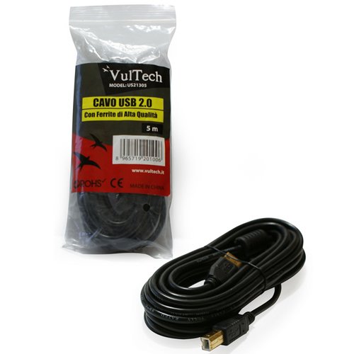 Vultech US21305 USB-Kabel, Schwarz von Vultech