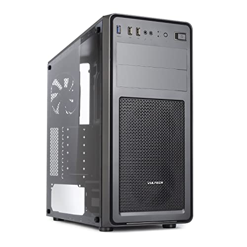 Vultech VCO-A2699T ATX 1x USB 3.0,2X USB 2.0 mit gehärtetem Glas ohne Netzteil, Schwarz von Vultech