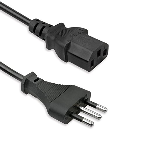 Vultech alim15-ita – Kabel (Power Plug Type L, C13 Coupler, Männlich/Weiblich, gerade, gerade, schwarz) von Vultech