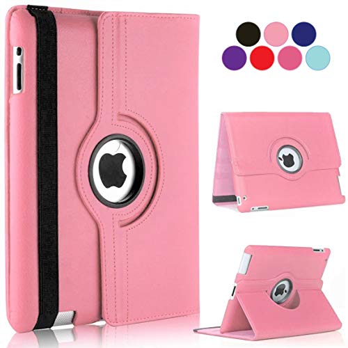 Vultic iPad Pro 12.9 Case - 360 Degree Rotating Stand [Auto Sleep/Wake] Folio Leather Cover Case for Apple iPad Pro 12.9 inch [2nd Gen 2017] & [1st Gen 2015] (Light Pink) von Vultic