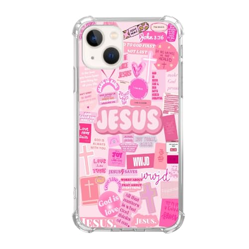 Vusbvelnot Christliche Ästhetische Hülle, kompatibel mit iPhone 14, Jesus Affirmation Verses Handyhülle für iPhone 14, coole TPU-Bumper von Vusbvelnot