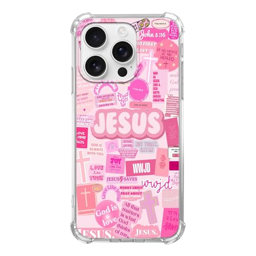 Vusbvelnot Rosa Christian Aesthetic Hülle Kompatibel mit iPhone 15 Pro Max, Jesus Affirmation Verses Handyhülle für iPhone 15 Pro Max, Coole TPU Bumper Handyhülle Vusbvelnot Rosa Christian Aesthetic Hülle Kompatibel mit iPhone 15 Pro Max, Jesus Affirmation Verses Handyhülle für iPhone 15 Pro Max, Coole TPU Bumper Handyhülle von Vusbvelnot