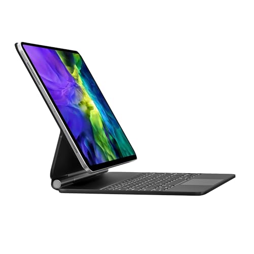 Vushola Magische Tastatur für iPad Air 11 Zoll (M2 2024/M3 2025) & iPad Pro 11 Zoll (4. / 3. / 2. / 1. Generation), Bluetooth-Tastaturhülle für iPad Air 5. / 4. Generation (Schwarz, iPad Pro 11/Air4 von Vushola