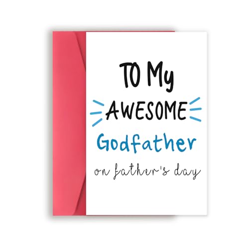 VvOoOvV Lustige Vatertagskarte, Geschenk für Paten, tolle Vatertagskarte, Happy Godfather Karte Geschenke von Patenkindern von VvOoOvV