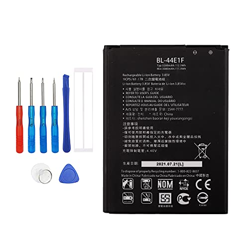 [NEU] Vvsialeek Original BL-44E1F Ersatz Akku für LG V20 H918 H910 LS997 US996 VS995,for LG stylo 3/stylo 3 Plus MP450 H910 H918 US996 LS997 VS995 V995 mit kostenlosem Toolkit. von Vvsialeek
